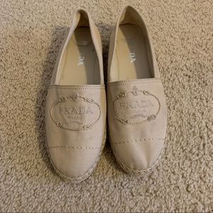 Tan Prada Espadrilles, size 9 1/2